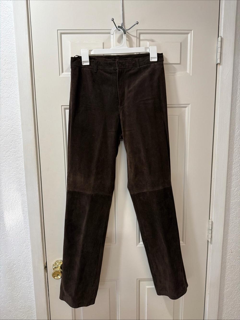 Nine West Women Brown Chocolate Sued Pants Size 4